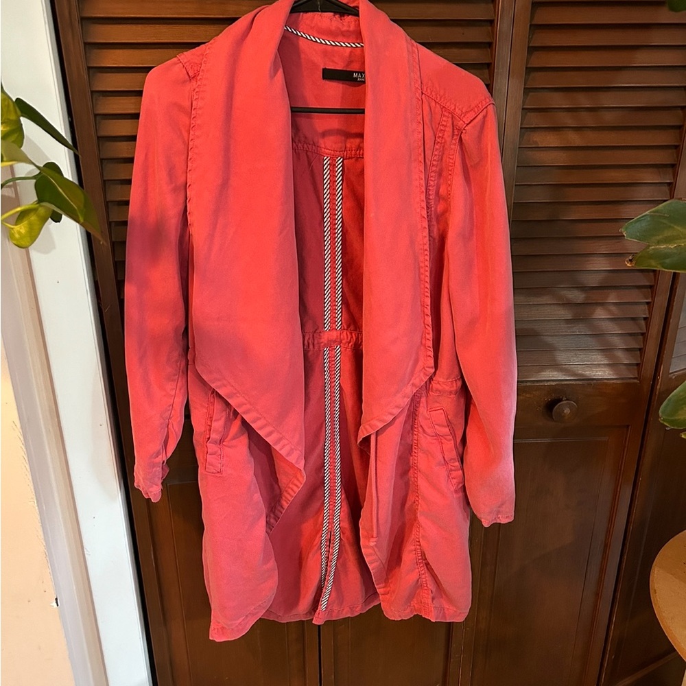 Max Jeans Folkstone Pink Tencel Drape Long Jacket - Medium